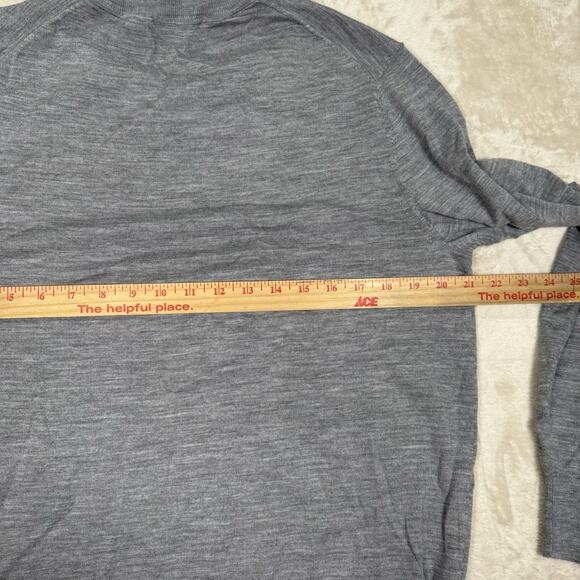 Theory Regal Wool V Neck Pullover Light Gray Lightweight Sweater Men's Size L - Picture 5 of 6
